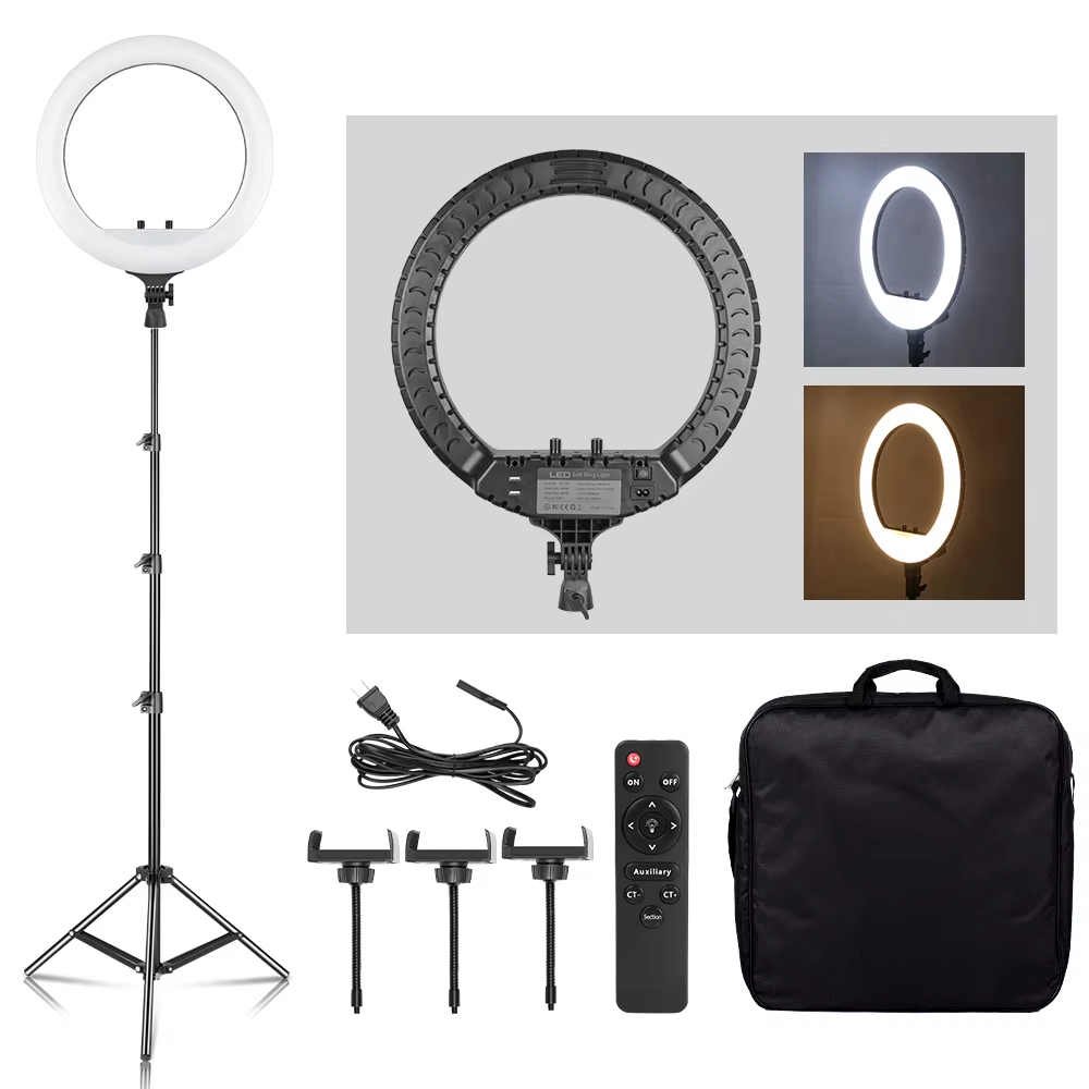 Lampa pierścieniowa LED SH 18  – Photography Lighting Youtube recenzja i cena